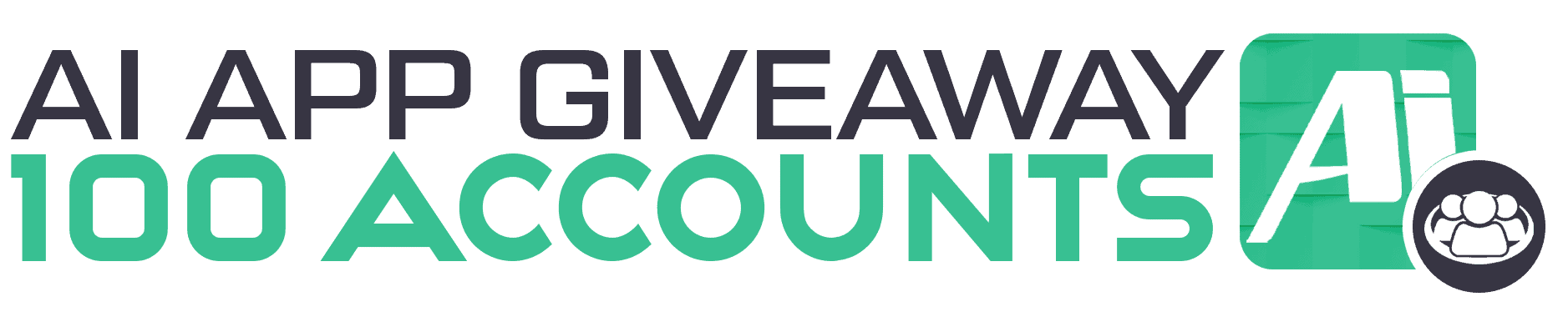 AI App Giveaway 100 Accounts Logo